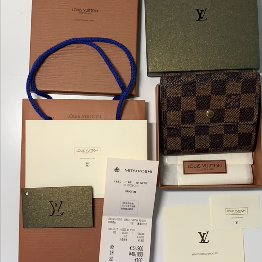 AUTHENTIC LOUIS VUITTON ELISE TRIFOLD WALLET